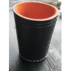 Würfelbecher Premium Schwarz / Orange