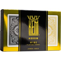 KEM - Pokerkarten Arrow Black und Gold Wide Jumbo Index