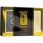 KEM - Pokerkarten Arrow Black und Gold Wide Jumbo Index